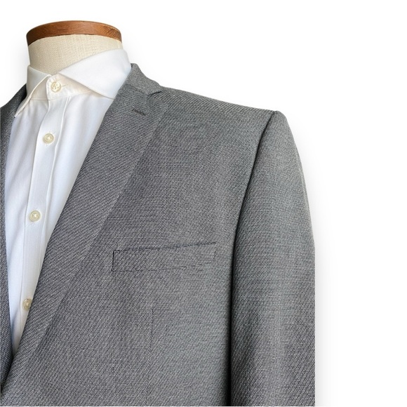 Vince Camuto Gray Textured Blazer Sport Coat Suit Jacket Business Wedding 44R - Picture 2 of 8